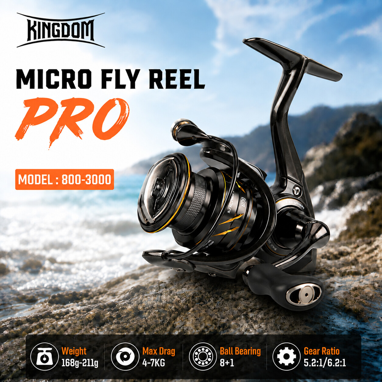 Kingdom Micro Fly Pro Fishing  - Abu Garcia Reel Max review and price